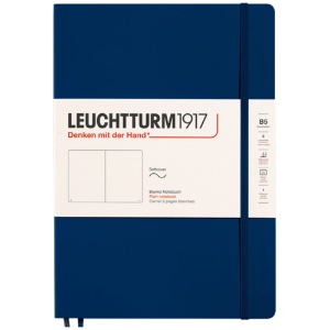 LEUCHTTURM1917 Notebook Composition B5 Softcover 7"x10" Plain Navy