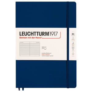 LEUCHTTURM1917 Notebook Composition B5 Softcover 7"x10" Ruled Navy