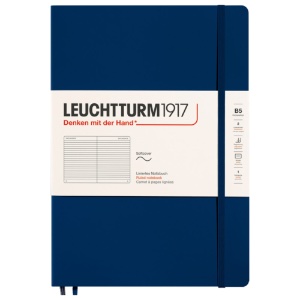Leuchtturm1917 B5 Notebook Composition Softcover Ruled 6.9"x9.8" Navy