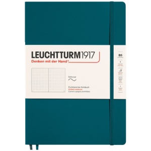 LEUCHTTURM1917 Notebook Composition B5 Softcover 7"x10" Dot Pacific Green