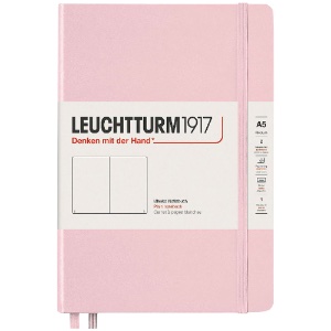 LEUCHTTURM1917 Notebook Medium A5 Hardcover 5-3/4"x8-1/4" Plain Powder