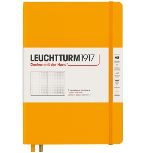 LEUCHTTURM1917 Notebook Medium A5 Hardcover 5-3/4"x8-1/4" Dot Rising Sun