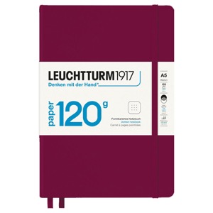 LEUCHTTURM1917 Edition 120 Notebook A5 Hardcover 5-3/4"x8-1/4" Dot Port Red
