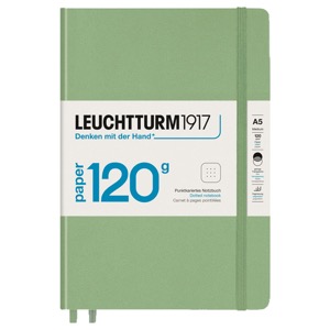 LEUCHTTURM1917 Edition 120 Notebook A5 Hardcover 5-3/4"x8-1/4" Dot Sage