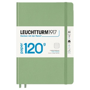 LEUCHTTURM1917 Edition 120 Notebook A5 Hardcover 5-3/4"x8-1/4" Ruled Sage