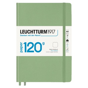 LEUCHTTURM1917 Edition 120 Notebook A5 Hardcover 5-3/4"x8-1/4" Plain Sage