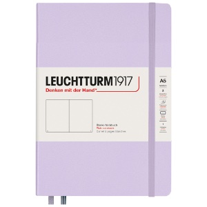 LEUCHTTURM1917 Notebook Medium A5 Hardcover 5-3/4"x8-1/4" Plain Lilac