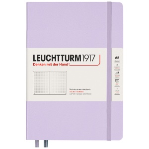 LEUCHTTURM1917 Notebook Medium A5 Hardcover 5-3/4"x8-1/4" Dot Lilac