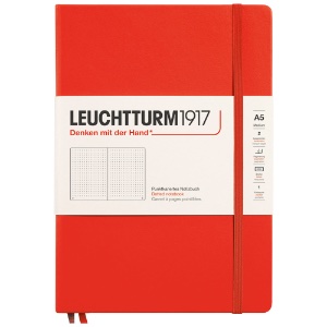 LEUCHTTURM1917 Notebook Medium A5 Hardcover 5-3/4"x8-1/4" Dot Lobster