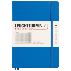 LEUCHTTURM1917 Notebook Medium A5 Hardcover 5-3/4"x8-1/4" Square Sky