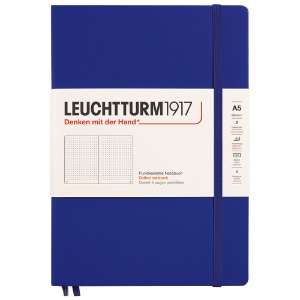 LEUCHTTURM1917 Notebook Medium A5 Hardcover 5-3/4"x8-1/4" Dot Ink