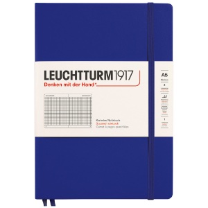 LEUCHTTURM1917 Notebook Medium A5 Hardcover 5-3/4"x8-1/4" Square Ink
