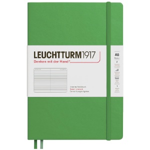 Leuchtturm1917 A5 Notebook Medium Hardcover Ruled 5.8"x8.3" Spring Leaf