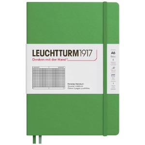 Leuchtturm1917 A5 Notebook Medium Hardcover Square 5.8"x8.3" Spring Leaf