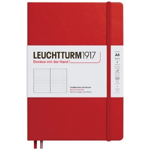 Leuchtturm1917 A5 Notebook Medium Hardcover Dot 5.8"x8.3" Cherry