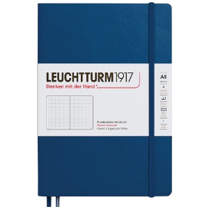 Leuchtturm1917 A5 Notebook Medium Hardcover Dot 5.8"x8.3" Indigo