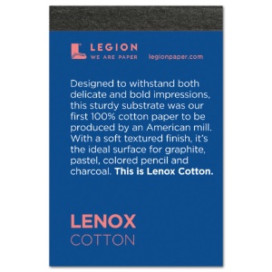 Legion Stonehenge Lenox Cotton Paper Pad 250gsm 2.5"x3.75" White
