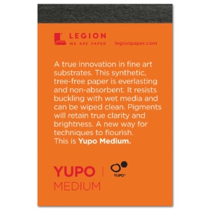Legion Paper YUPO Medium Pad 74lb 2.5"x3.75" White