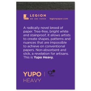 Legion Paper YUPO Heavy Pad 144lb 2.5"x3.75" White