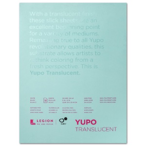 Legion Paper YUPO Translucent Pad 104lb 9"x12" White