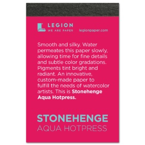 Legion Stonehenge Aqua Paper 140lb 2.5"x3.75" Hot Press
