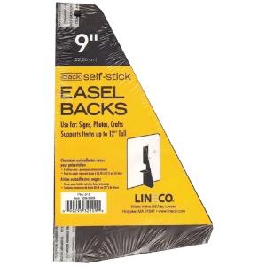 Lineco Self-Adhesive Black Easel Backs 5-Pack 9"
