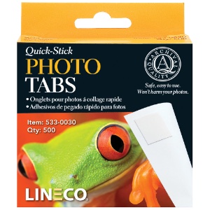 Lineco Archival Quick-Stick Photo Tabs 500-Pack