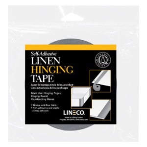 Lineco Self-Adhesive Linen Tape 1.25"x35' Black