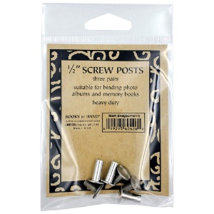 Lineco Books By Hand Screw Posts 6 Pack 1/2"