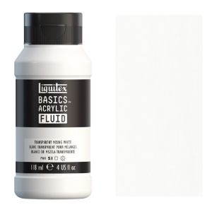 Liquitex Basics Acrylic Fluid 118ml Transparent Mixing White