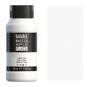 Liquitex Basics Acrylic Fluid 118ml Titanium White