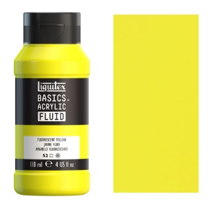Liquitex Basics Acrylic Fluid 118ml Fluorescent Yellow