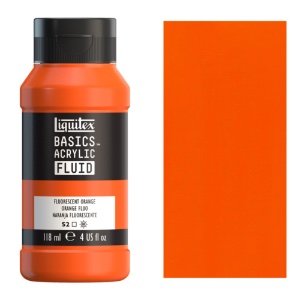 Liquitex Basics Acrylic Fluid 118ml Fluorescent Orange