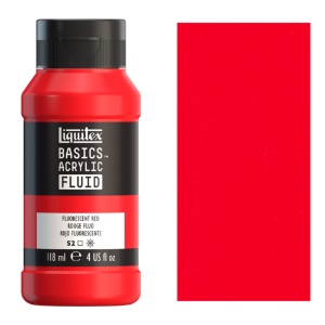 Liquitex Basics Acrylic Fluid 118ml Fluorescent Red