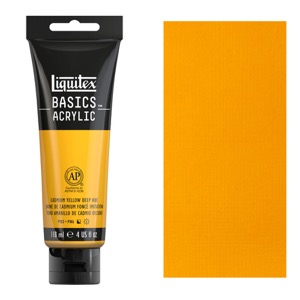 Liquitex BASICS 4oz Tube - Cadmium Yellow Deep Hue