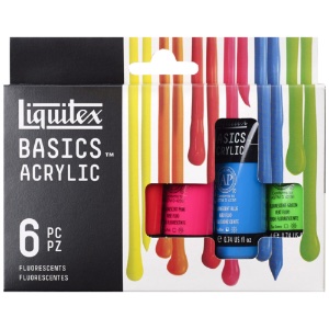 Liquitex Basics Acrylic 6 x 22ml Fluorescents Set