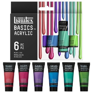 Liquitex Basics Acrylic 6 x 22ml Set Metallics