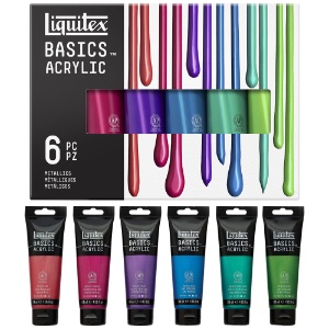 Liquitex Basics Acrylic 6 x 118ml Set Metallics