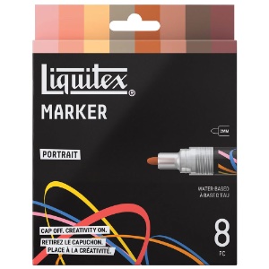Liquitex Water-Based Acrylic Marker 2mm 8 Set Portrait
