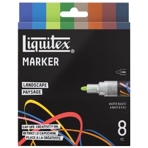 Liquitex Water-Based Acrylic Marker 2mm 8 Set Landscape