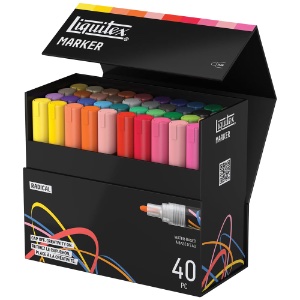 Liquitex Water-Based Acrylic Marker 2mm 40 Set Radical