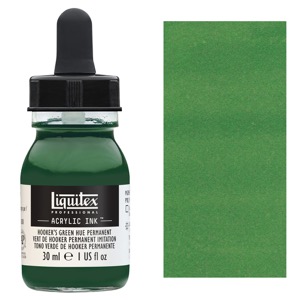 Liquitex Professional Acrylic Ink 30ml Hooker's Green Deep Hue Permanent
