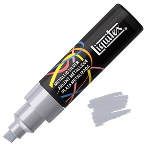 Liquitex Water-Based Acrylic Marker 8mm Metallic Silver