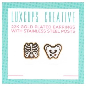 LuxCups Creative Enamel Earrings Bone Buds