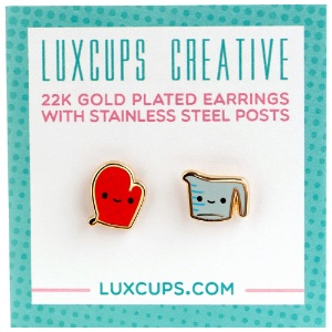 LuxCups Creative Enamel Earrings Baking Buddies