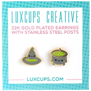 LuxCups Creative Enamel Earrings Witchy Wonders