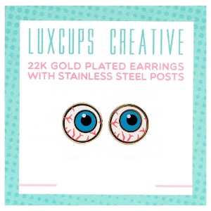 LuxCups Creative Enamel Earrings Eyeballs