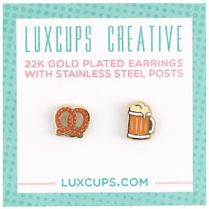 LuxCups Creative Enamel Earrings Oktoberfest