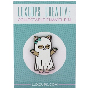 LuxCups Creative Enamel Pin Ghost Kitty
