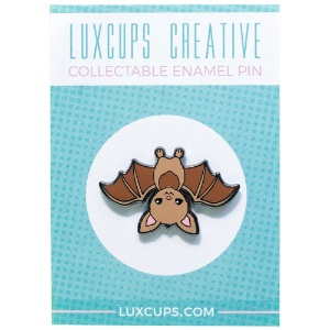LuxCups Creative Enamel Pin Brown Bat
